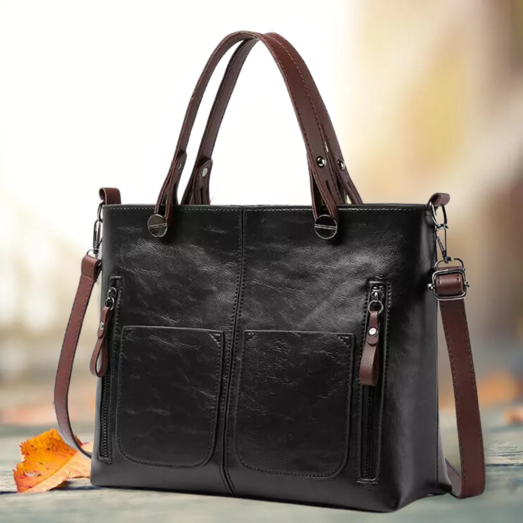 Classic leather shoulder bag
