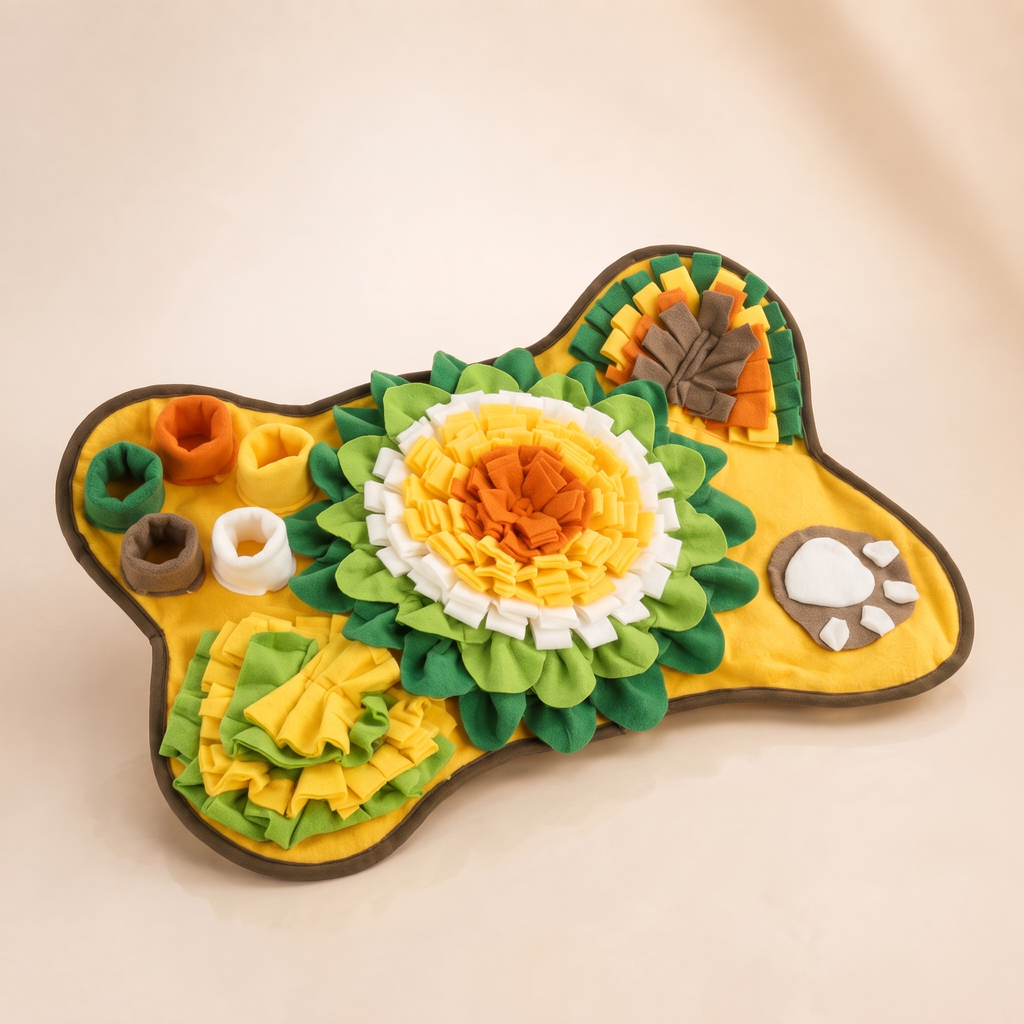 Lomaroshop Interactive Dog Snuffle Mat - 64x43cm Yellow