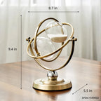 Hourglass Sand Timer | Pivoting Ring Frame & Footed Pedestal