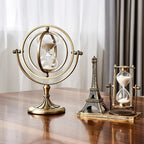 Hourglass Sand Timer | Pivoting Ring Frame & Footed Pedestal