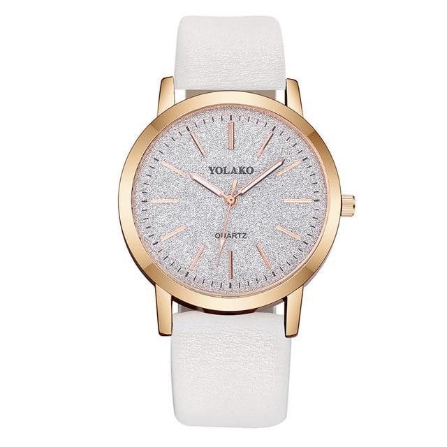 IcoolGadgets High Quality Fashion Women's Ladies Simple Watches Geneva Faux Leather Analog Quartz Wrist Watch clock saat