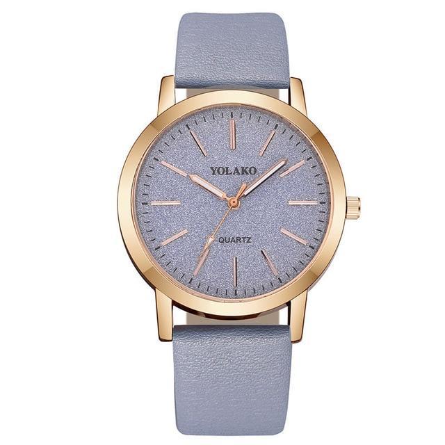 IcoolGadgets High Quality Fashion Women's Ladies Simple Watches Geneva Faux Leather Analog Quartz Wrist Watch clock saat