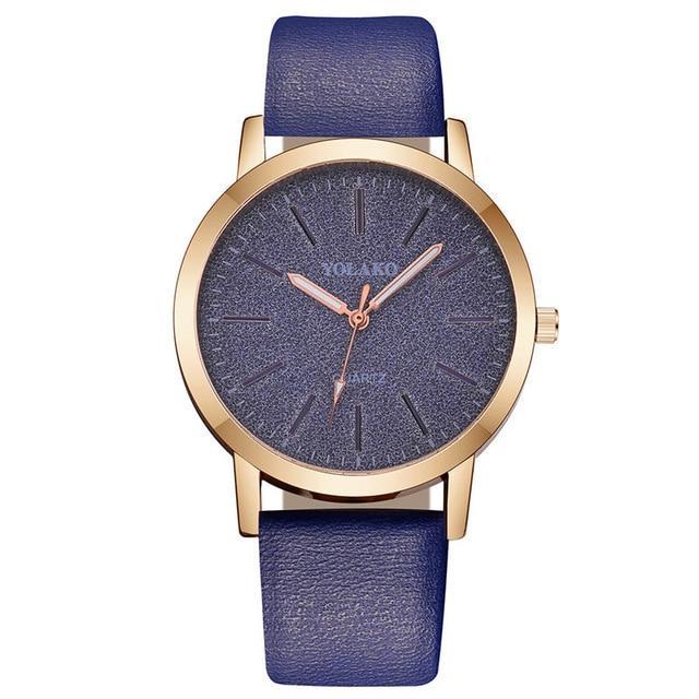 IcoolGadgets High Quality Fashion Women's Ladies Simple Watches Geneva Faux Leather Analog Quartz Wrist Watch clock saat