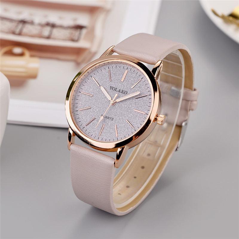 IcoolGadgets High Quality Fashion Women's Ladies Simple Watches Geneva Faux Leather Analog Quartz Wrist Watch clock saat