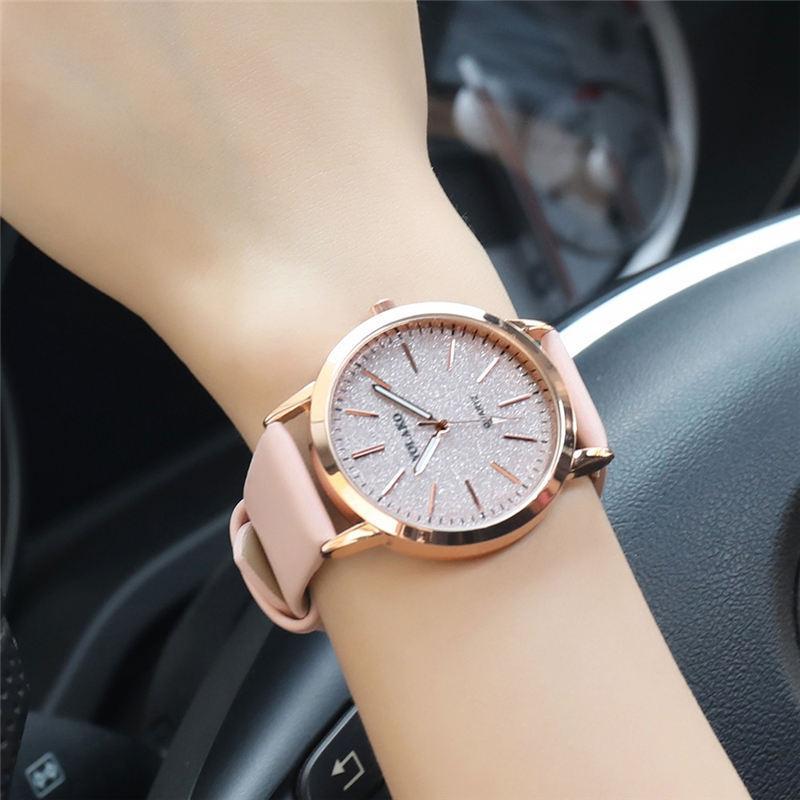 IcoolGadgets High Quality Fashion Women's Ladies Simple Watches Geneva Faux Leather Analog Quartz Wrist Watch clock saat