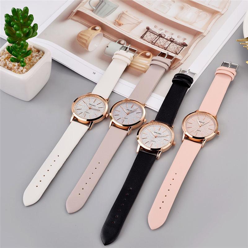 IcoolGadgets High Quality Fashion Women's Ladies Simple Watches Geneva Faux Leather Analog Quartz Wrist Watch clock saat
