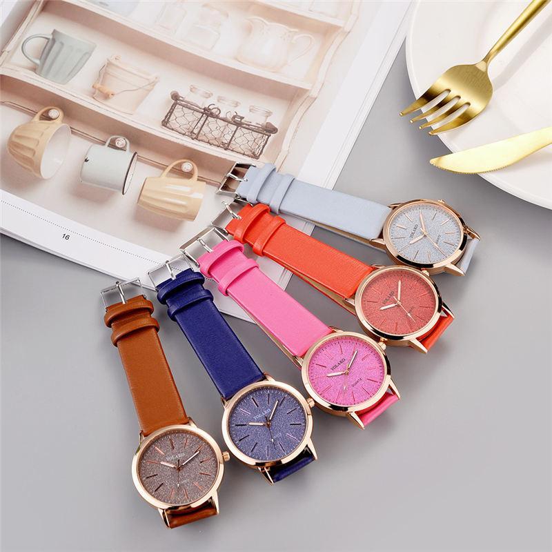 IcoolGadgets High Quality Fashion Women's Ladies Simple Watches Geneva Faux Leather Analog Quartz Wrist Watch clock saat