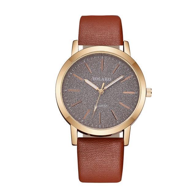 IcoolGadgets High Quality Fashion Women's Ladies Simple Watches Geneva Faux Leather Analog Quartz Wrist Watch clock saat