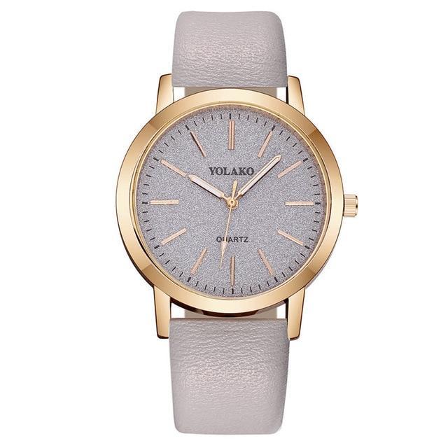 IcoolGadgets High Quality Fashion Women's Ladies Simple Watches Geneva Faux Leather Analog Quartz Wrist Watch clock saat