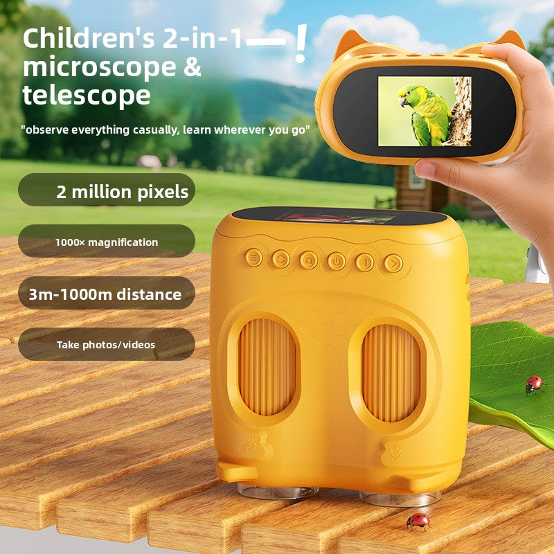 Kids Telescope & Microscope Camera Toy – Science Explorer Set