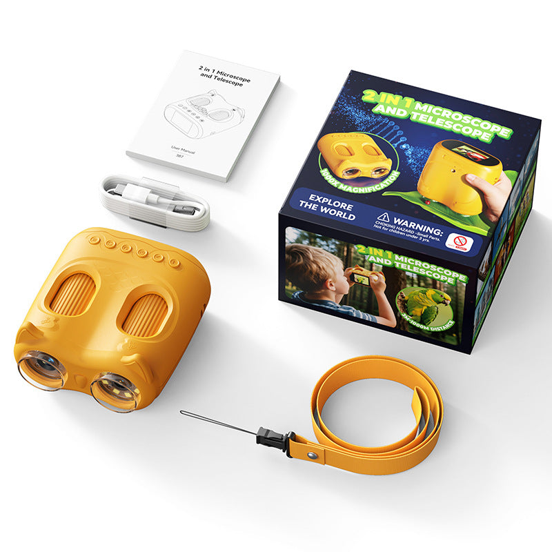 Kids Telescope & Microscope Camera Toy – Science Explorer Set