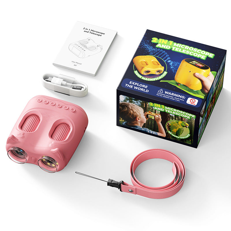 Kids Telescope & Microscope Camera Toy – Science Explorer Set