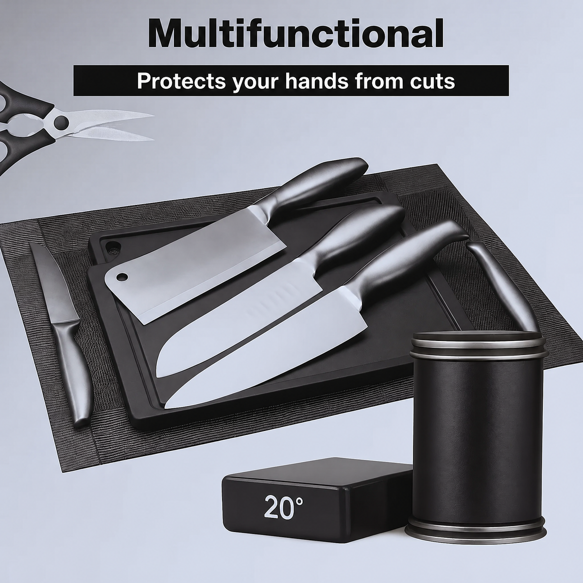 Knife sharpener | Rolling sharpener | Magnetic angle guide | EdgeRoll