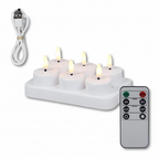 LED Candles Flameless Set Remote Timer USB Rechargeable