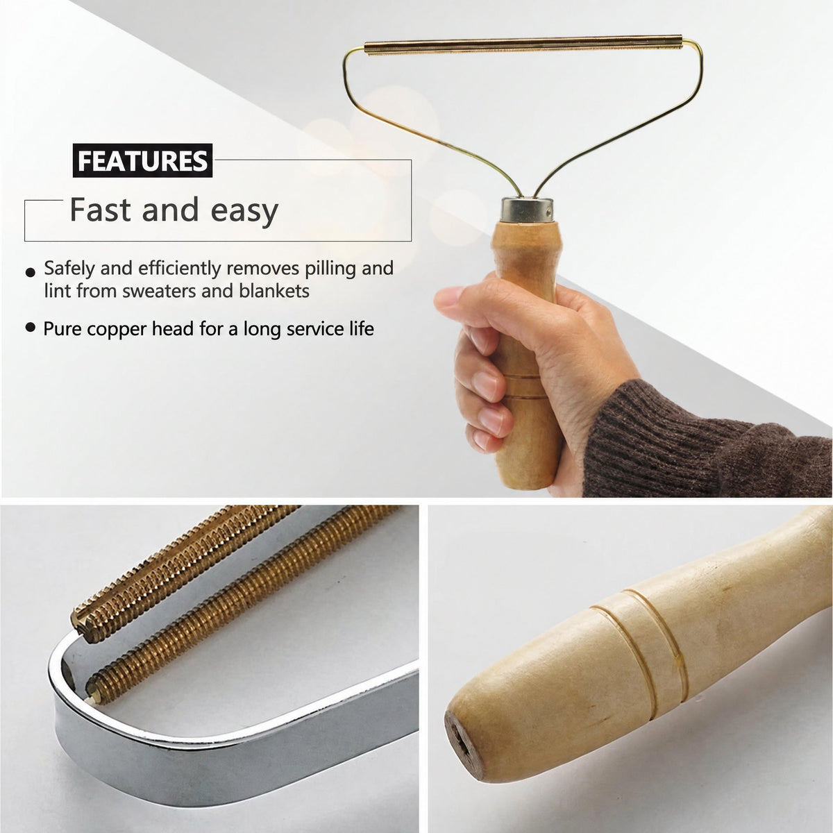 Lint remover for cashmere, wool sweaters, and knitwear