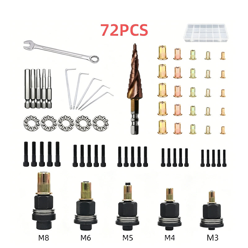 Lomaroshop Carbon Steel Open End Rivet Nut Kit