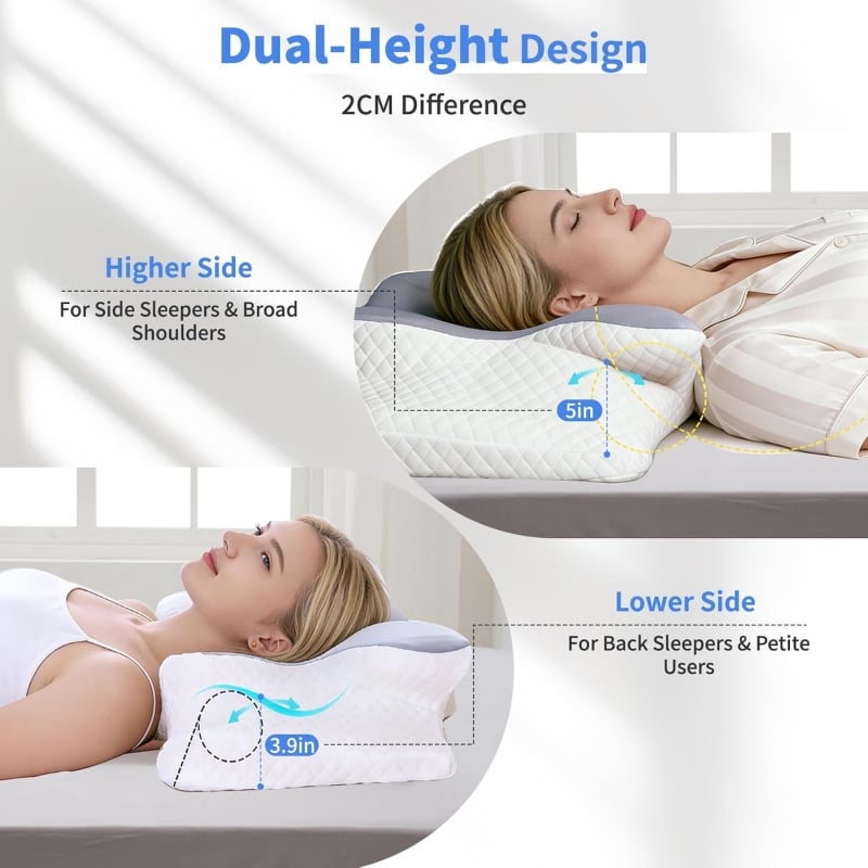 Lomaroshop Cervical Neck Pain Memory Foam Pillow