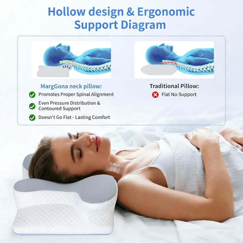 Lomaroshop Cervical Neck Pain Memory Foam Pillow