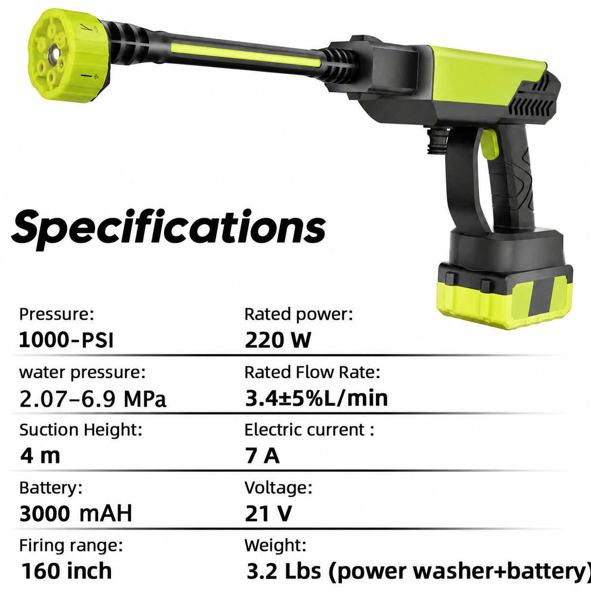 Lomaroshop Cordless Pressure Washer Gun