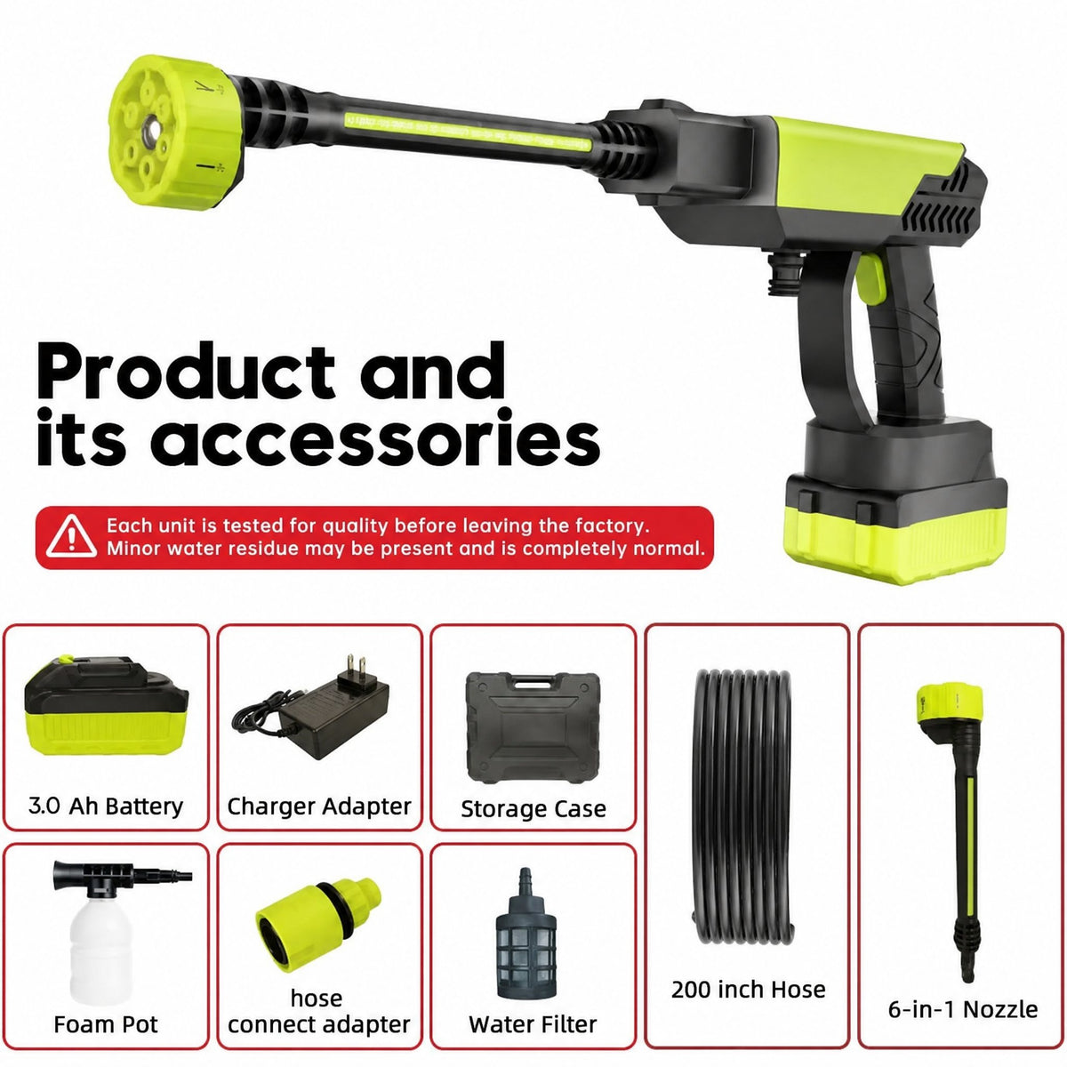 Lomaroshop Cordless Pressure Washer Gun