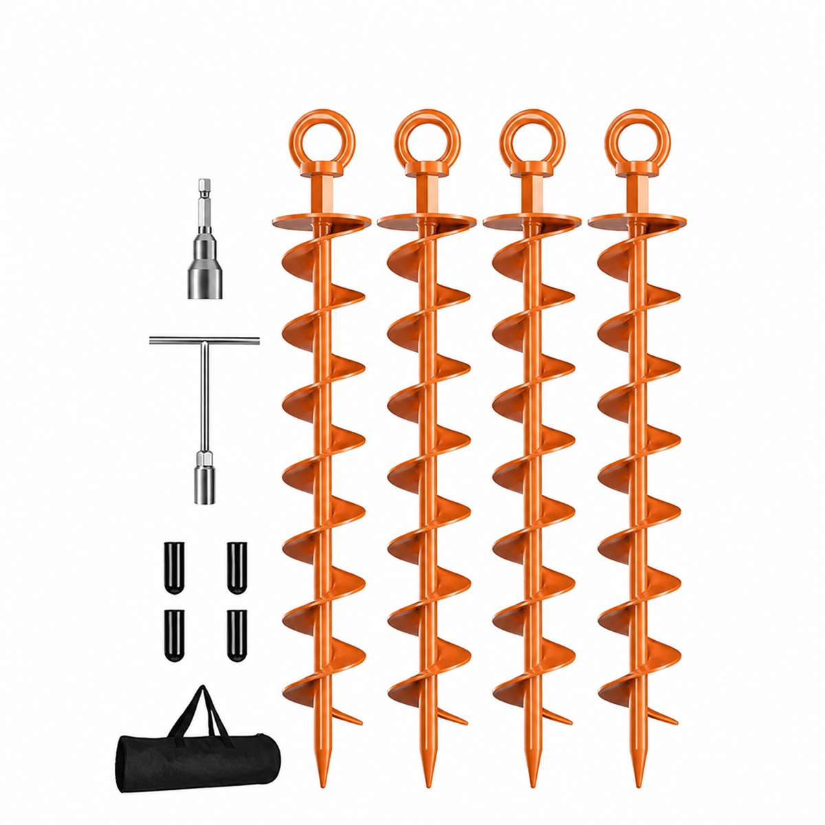 Lomaroshop Ground Anchor Screw In Spiral Anchors