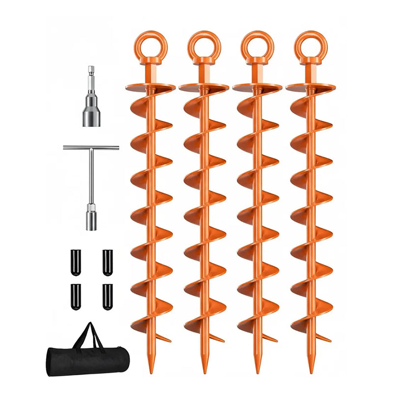 Lomaroshop Ground Anchor Screw In Spiral Anchors