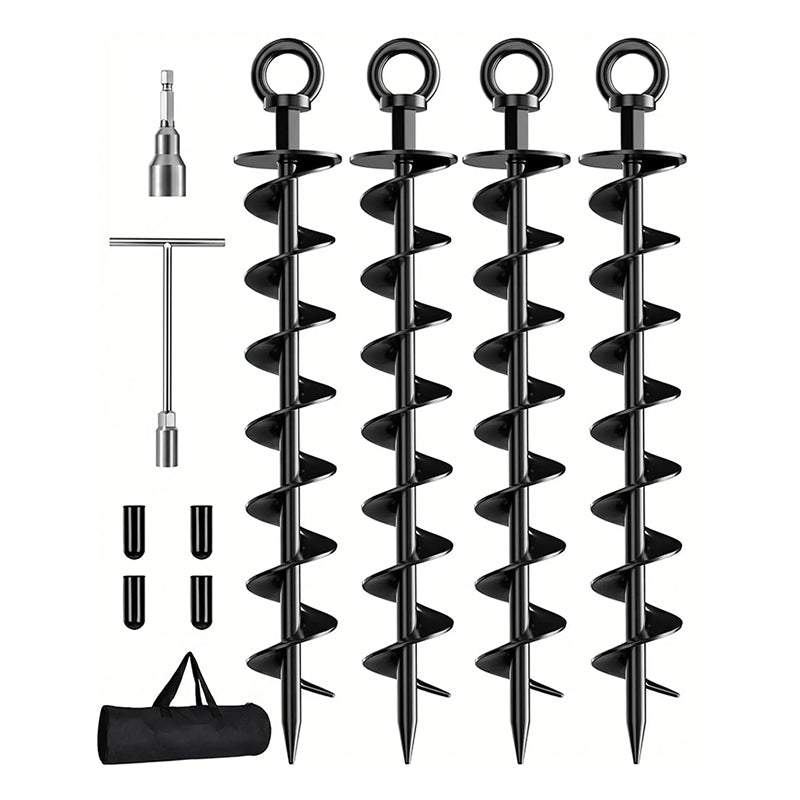 Lomaroshop Ground Anchor Screw In Spiral Anchors