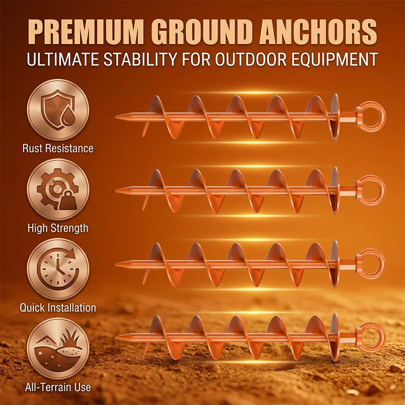 Lomaroshop Ground Anchor Screw In Spiral Anchors