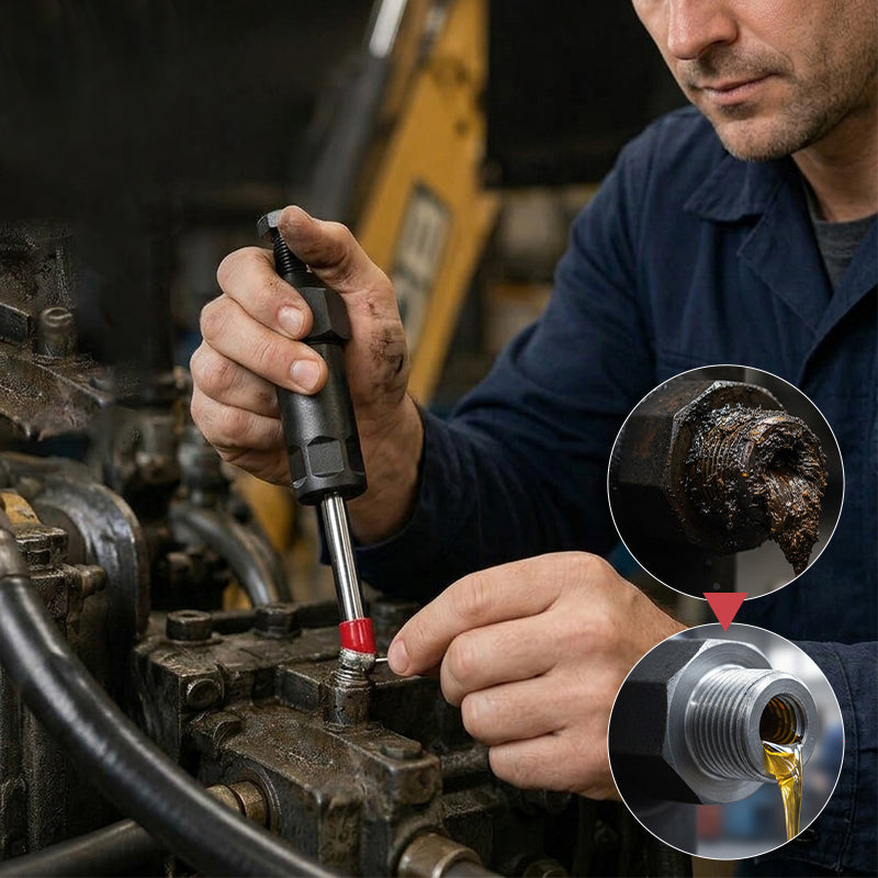 Lomaroshop Heavy Duty Grease Fitting Cleaner Tool