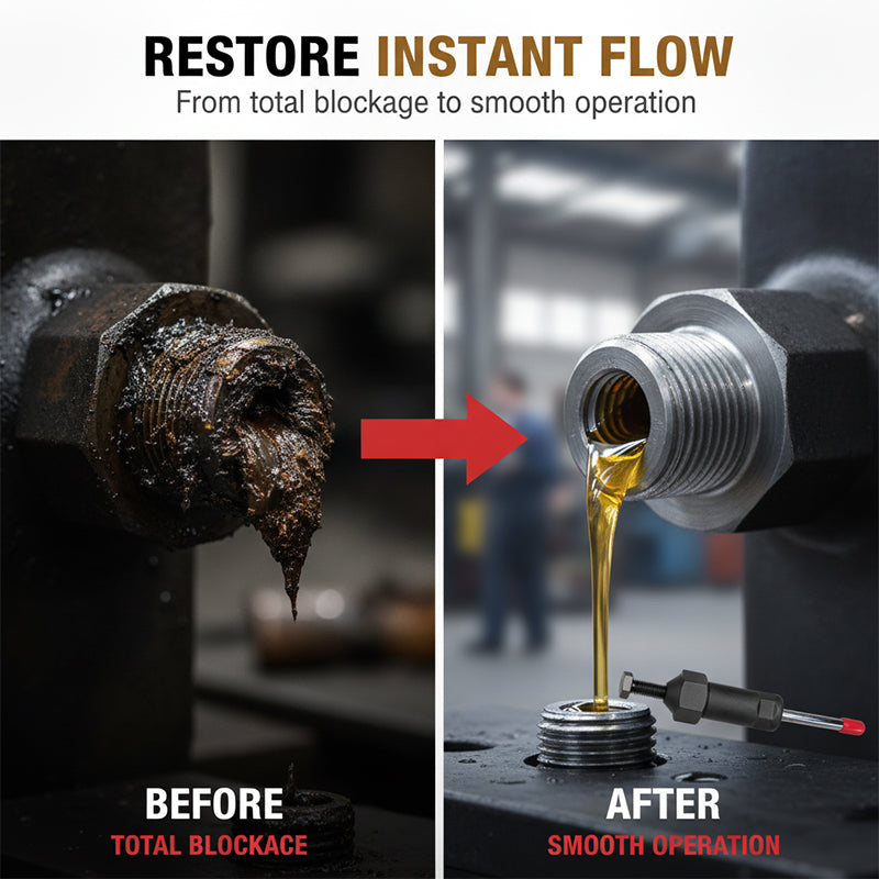 Lomaroshop Heavy Duty Grease Fitting Cleaner Tool