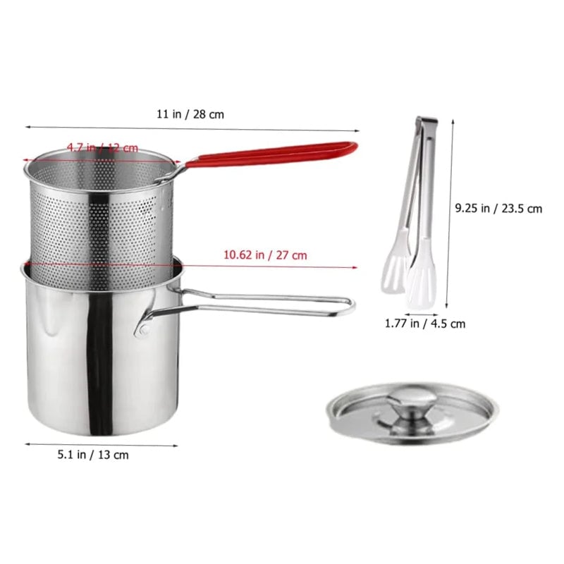 Lomaroshop Multifunctional 304 Stainless Steel Fryer