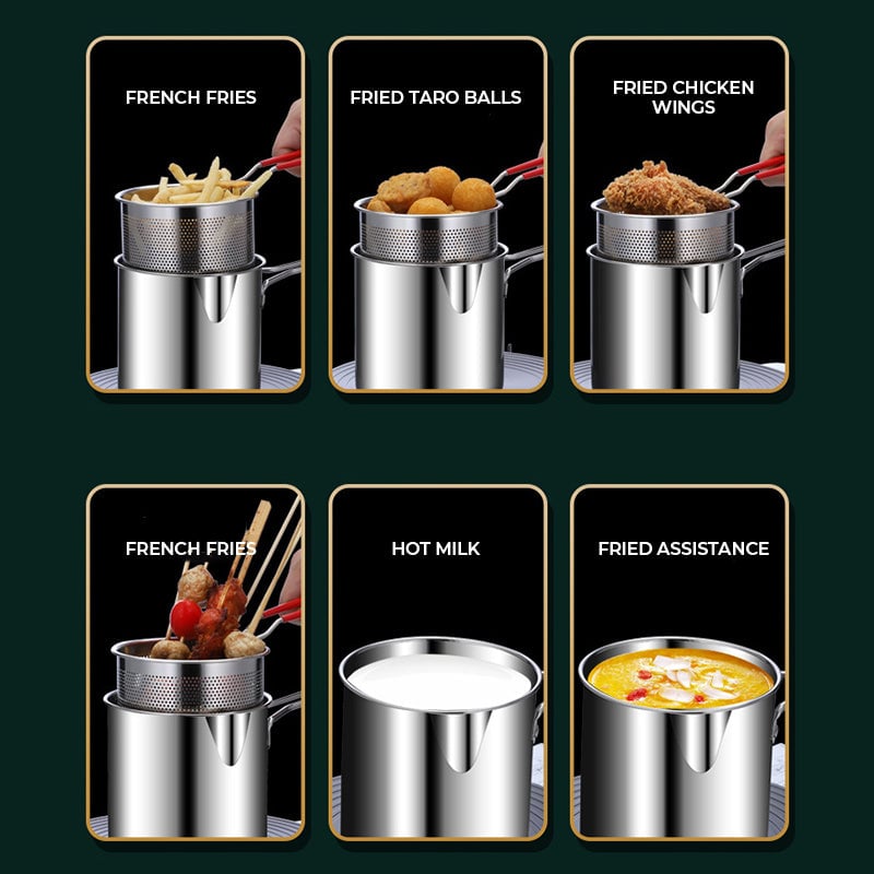 Lomaroshop Multifunctional 304 Stainless Steel Fryer