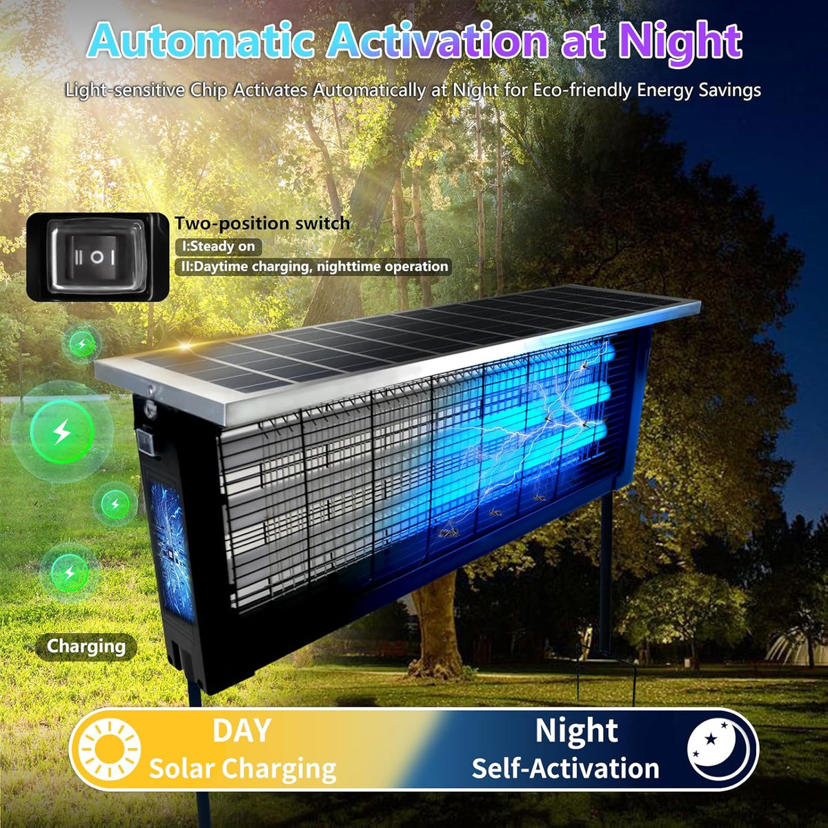 Lomaroshop Powerful Solar Outdoor Bug Zapper