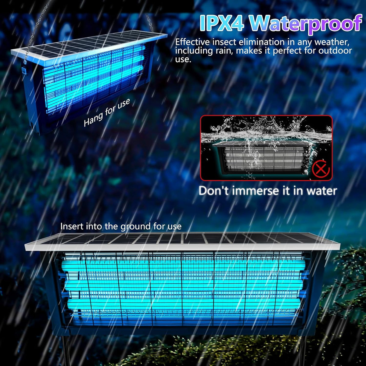 Lomaroshop Powerful Solar Outdoor Bug Zapper