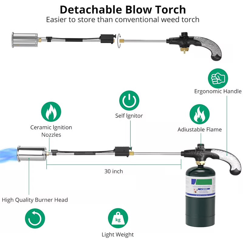 Lomaroshop Professional Propane Weed Torch Burner