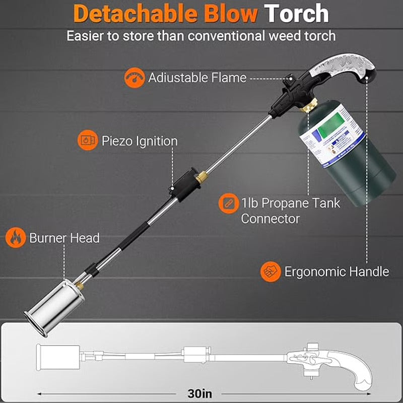 Lomaroshop Professional Propane Weed Torch Burner