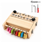 Lomaroshop Wooden Screwdriver Lock & Key Activity Board