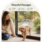 Lomaroshop4-Way Locking Noise-Reducing Pet Door (Glass Mount)