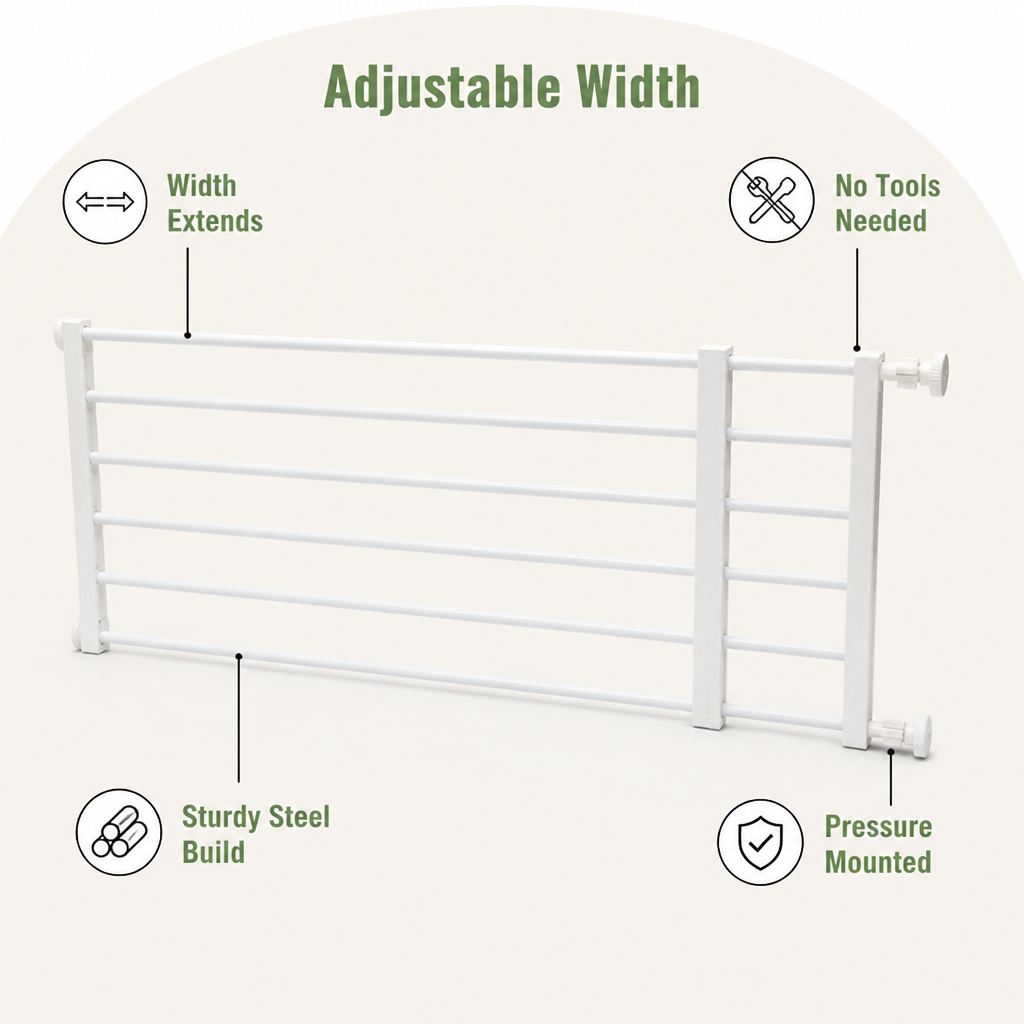 LomaroshopAdjustable Width & Tool-Free Indoor Pet Gate