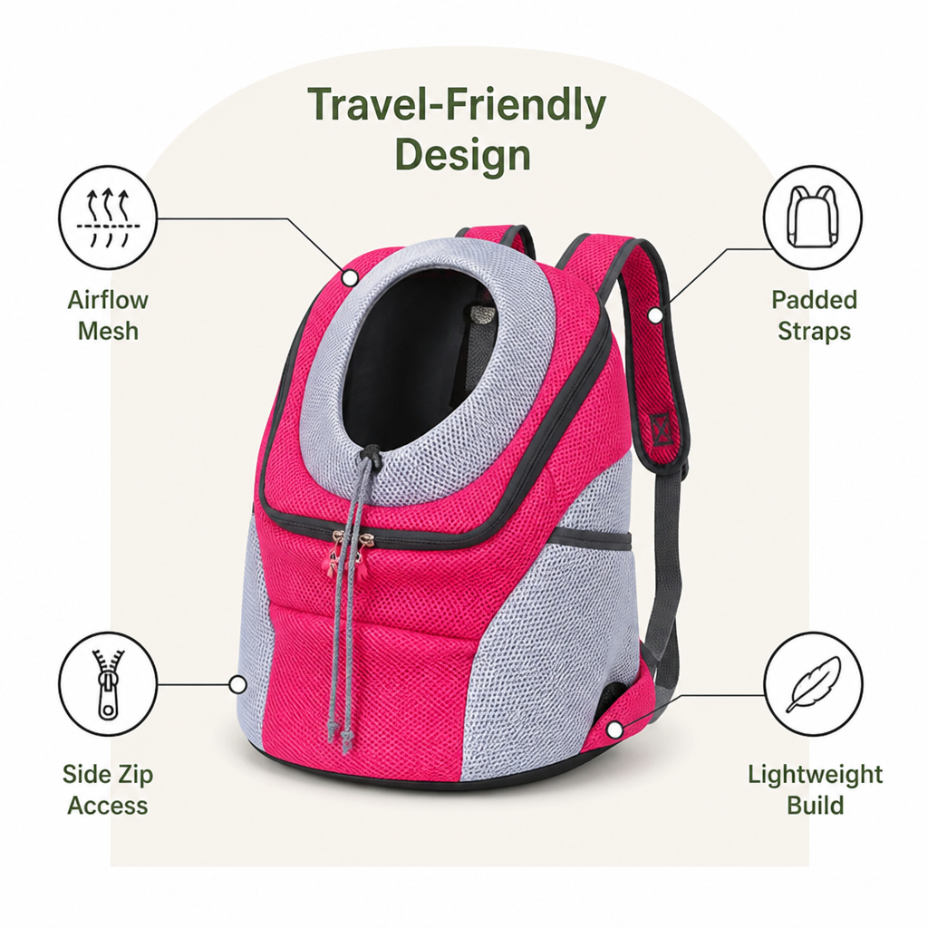 LomaroshopBreathable Padded Hands-Free Backpack Carrier