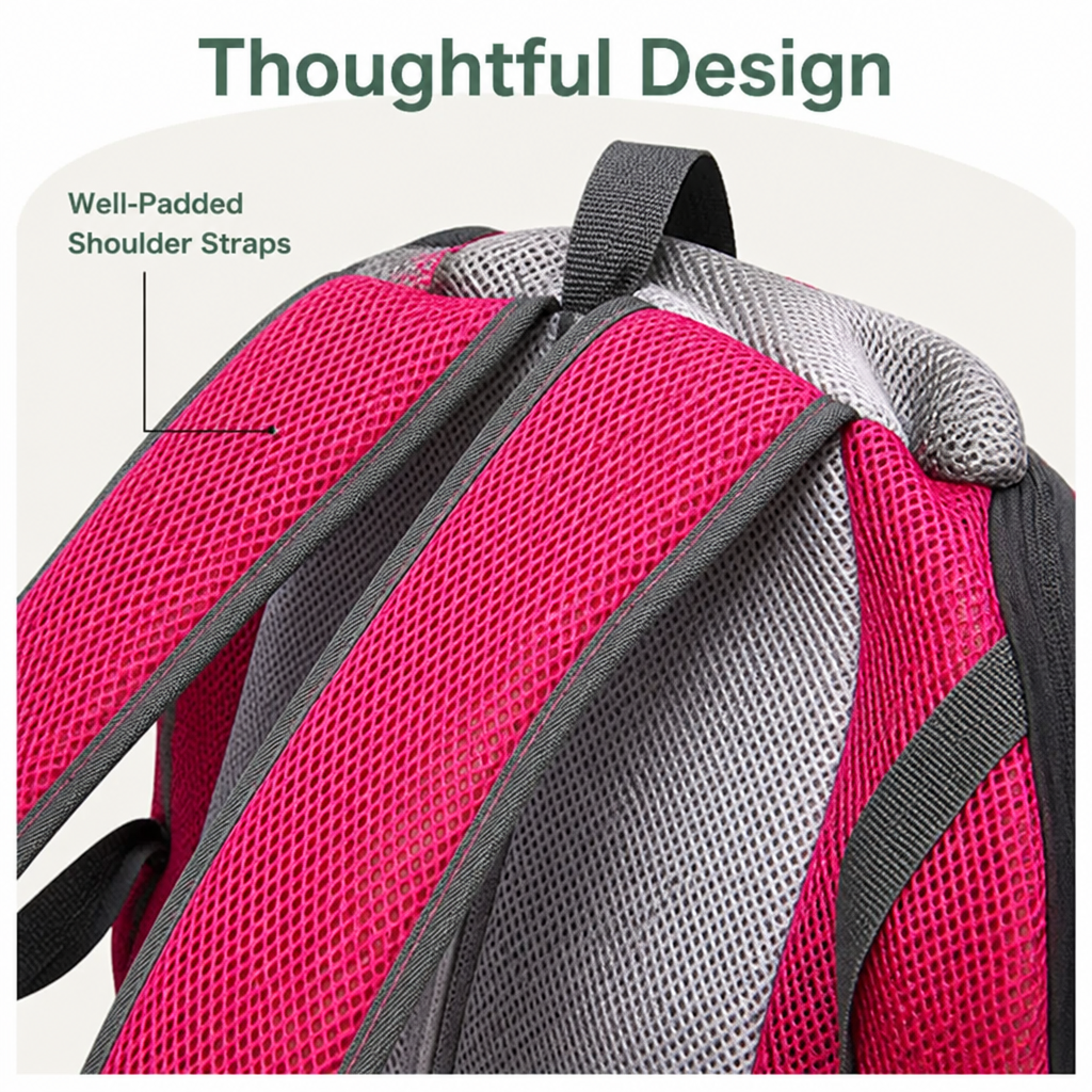 LomaroshopBreathable Padded Hands-Free Backpack Carrier