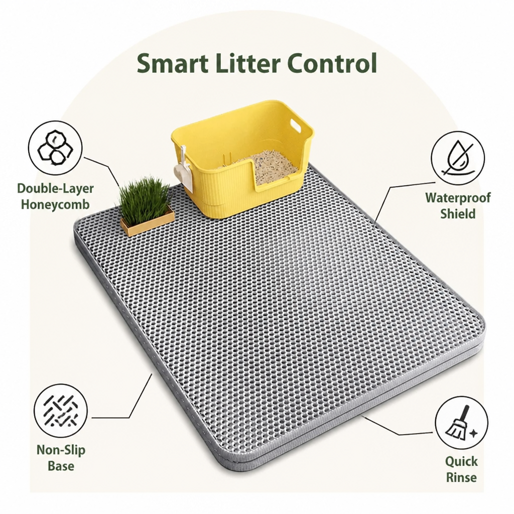 LomaroshopDouble-Layer Waterproof & Non-Slip Litter Mat