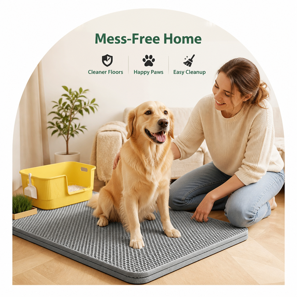 LomaroshopDouble-Layer Waterproof & Non-Slip Litter Mat