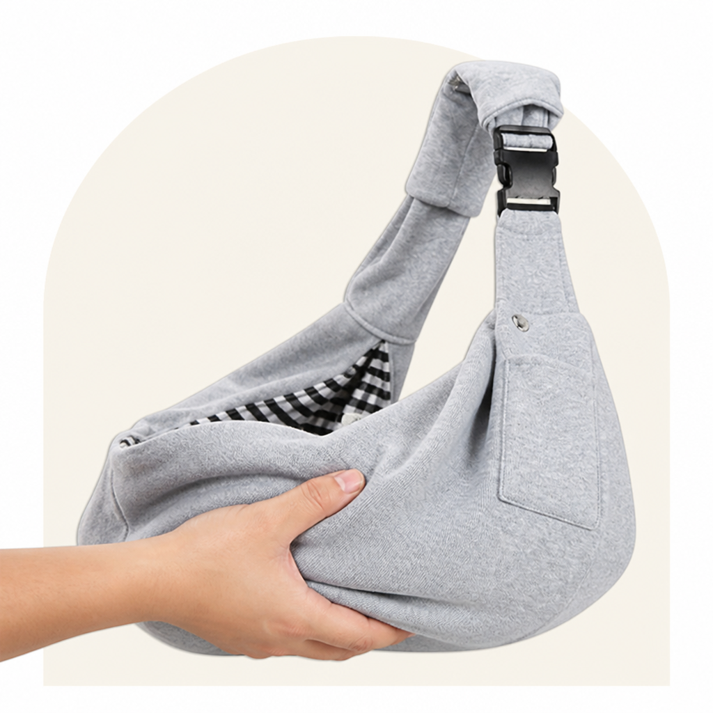 LomaroshopErgonomic Hands‑Free Crossbody Pet Sling Carrier (Fits Pets Up To 14.3 lb)