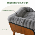 LomaroshopFluffy Plush Washable Bolster Bed