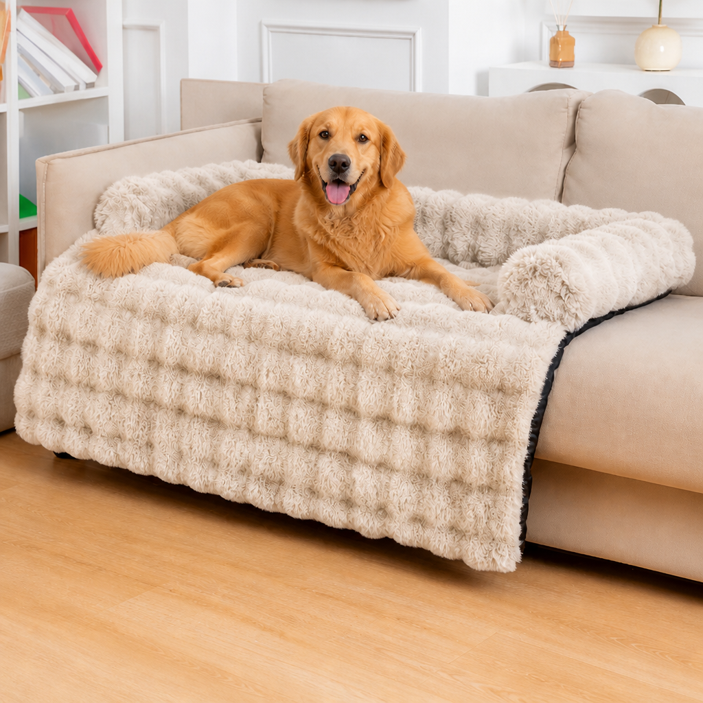 LomaroshopFluffy Plush Washable Bolster Bed