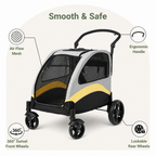 LomaroshopFoldable 4-Wheel Breathable Mesh Travel Stroller