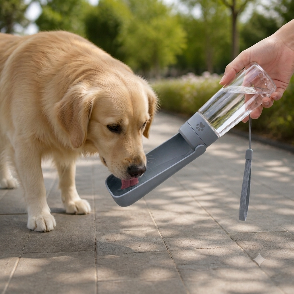 LomaroshopLeak-Proof & Foldable Pet Water Bottle (18.6 fl oz)