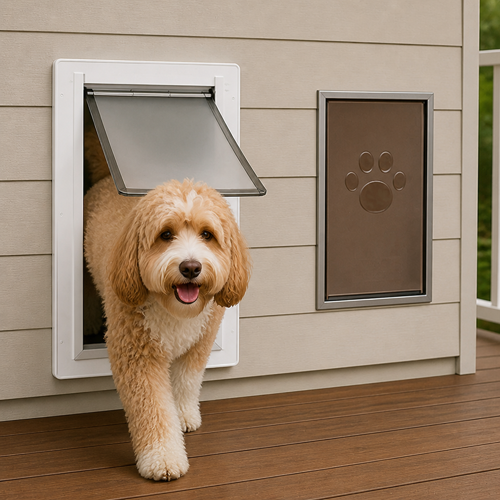 LomaroshopMetal Frame Weatherproof & Lockable Pet Door