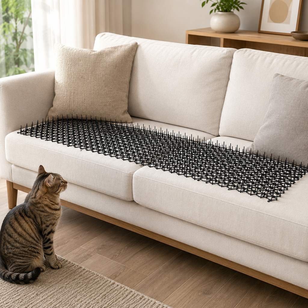 LomaroshopModular Cat Deterrent Mats for Sofas & Gardens - Helps Stop Scratching & Digging
